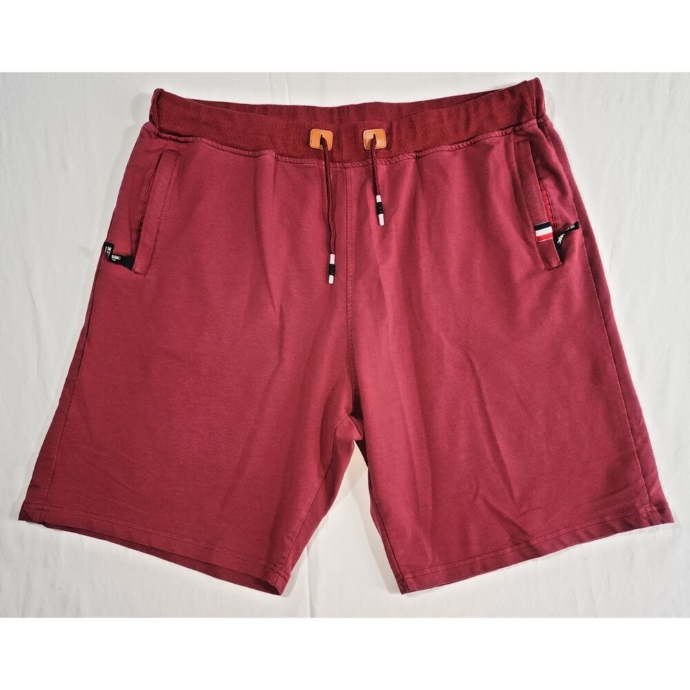 VINTAGE Best Classic Vogue Fashion Sweat-shorts Sz 40 Red Cotton Drawstring 8”